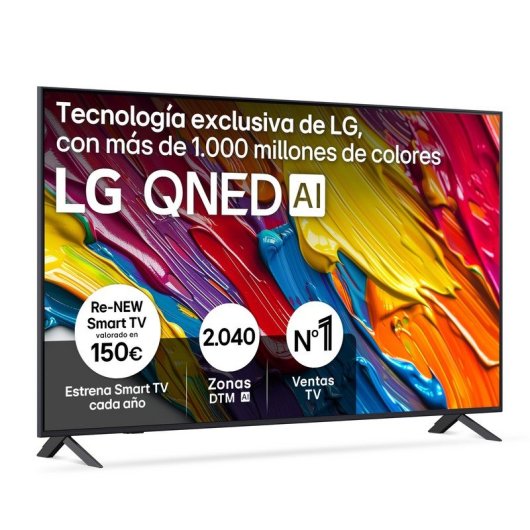 LG QNED 65QNED82A6B 65" 4K UHD Smart TV HDR10 VRR AI Sound Pro Dolby Digital