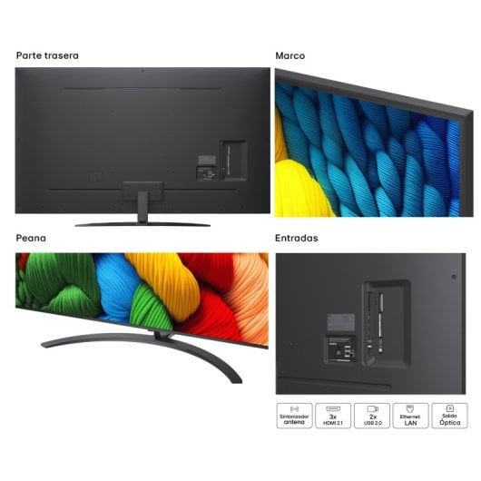 TV LG NanoCell 75NANO81A6A 75" 4K UltraHD 60Hz Smart TV WebOS HDR10 Magic Remote