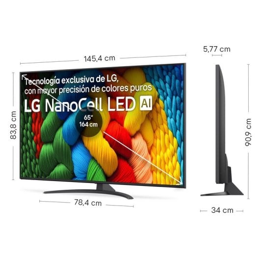 LG NanoCell 65NANO81A6A 65? 4K Ultra HD Smart TV WiFi Magic Remote VRR