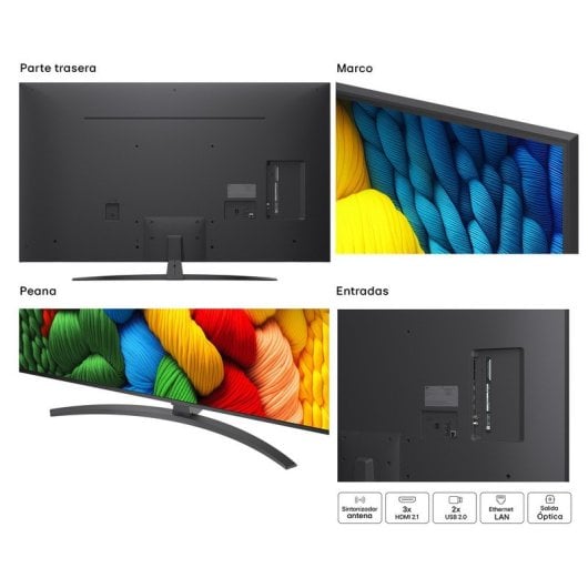 LG NanoCell AI 55NANO81A6A 55? 4K NanoCell Smart TV webOS Direct-LED HDR Reacondicionado