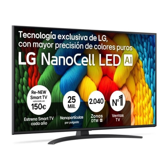 LG NanoCell 50NANO81A6A 50" 4K Ultra HD Direct LED Smart TV webOS25 Nano Color Gaming IA
