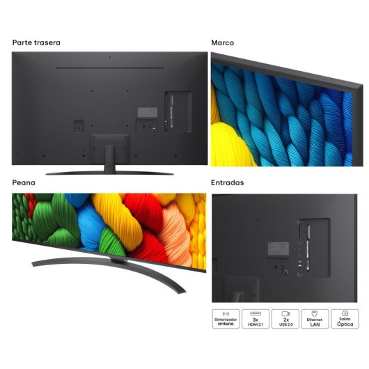 LG NanoCell 50NANO81A6A 50" 4K Ultra HD Direct LED Smart TV webOS25 Nano Color Gaming IA