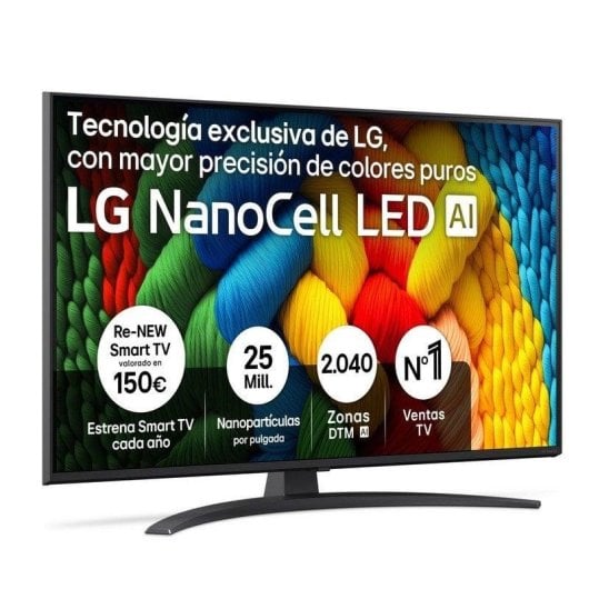 TV LG NanoCell 43NANO81A6A 43" 4K UltraHD 60Hz Smart TV WebOS HDR10 Dolby Digital