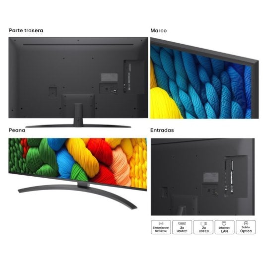 TV LG NanoCell 43NANO81A6A 43? 4K Ultra HD Smart TV Dolby Digital HDMI 2.1 WiFi Gaming