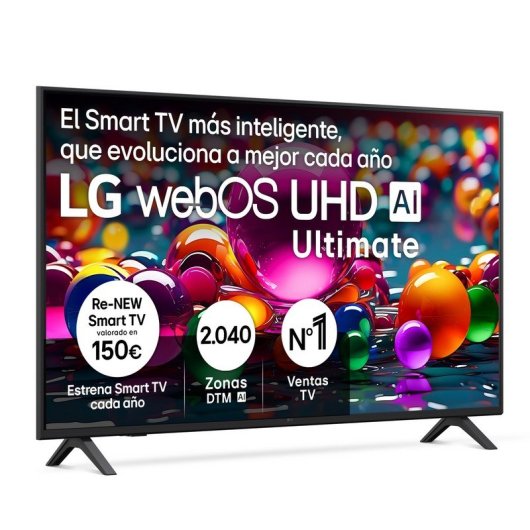 LG LED 50UA75006LA Smart TV Ultra HD 4K da 50 pollici AI HDR10 senza cornice AirPlay 2 Bluetooth