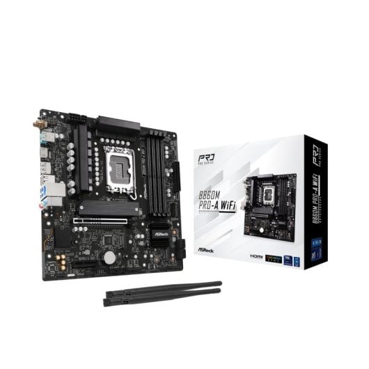 Carte mère Asrock B860 Micro ATX LGA 1851 B860M Pro-A WiFi DDR4 PCIe Ethernet HD