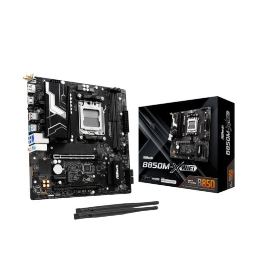 Placa mãe ASRock B860 Micro ATX LGA 1851 B860M-X WiFi DDR4 USB 3.2 SATA PCIe WiFi