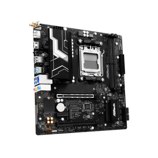 Placa mãe ASRock B860 Micro ATX LGA 1851 B860M-X WiFi DDR4 USB 3.2 SATA PCIe WiFi