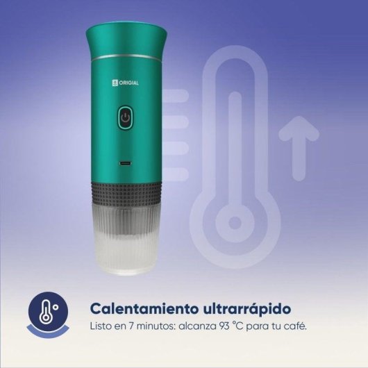Máquina de café expresso portátil Origial BARISTAWAY 70ml 20 Bares verde