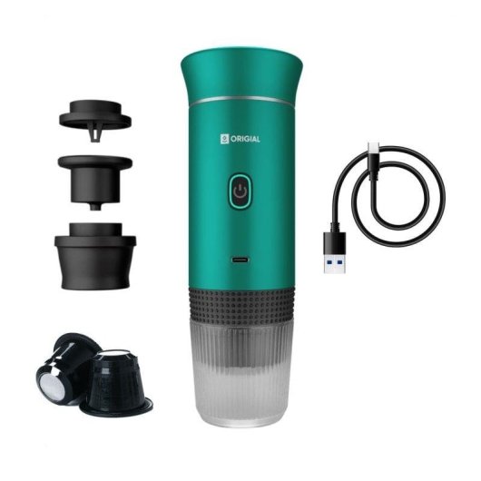 Máquina de café expresso portátil Origial BARISTAWAY 70ml 20 Bares verde