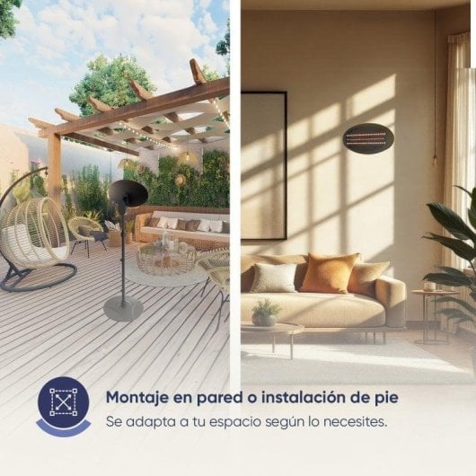 Estufa Elétrico de Quartzo Origial STAND RADIANCE 2000W para Interior e Exterior com Proteção IPX4