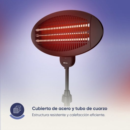 Aquecedor de quartzo original STAND RADIANCE 2000W, para uso interior e exterior, de chão.