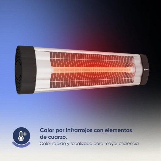 Estufa Elétrico de Quartzo Origial WALL RADIANCE 2000W para Ambiente Interior e Exterior