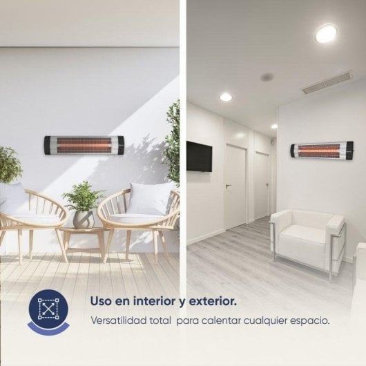 Estufa Elétrico de Quartzo Origial WALL RADIANCE 2000W para Ambiente Interior e Exterior