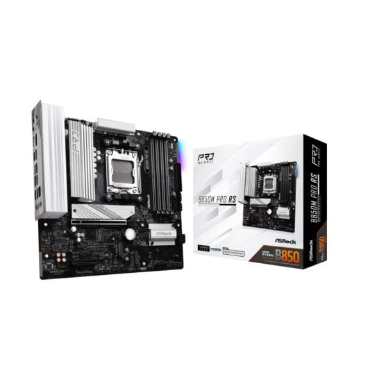 ASRock B850M Pro RS AM5 Micro ATX DDR5 PCIe 4.0/5.0 USB-C motherboard para jogos/criatividade