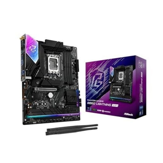 Carte mère Asrock B860 LGA 1851 ATX Phantom Gaming B860 Lightning WiFi DDR4 M.2