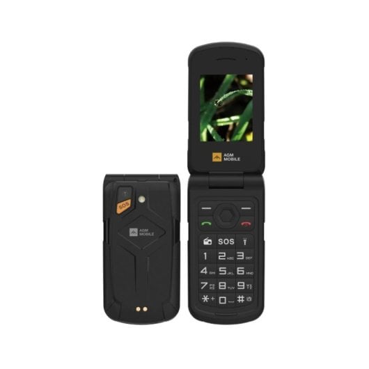 AGM M10 Flip 4G Dual-SIM-Mobiltelefon Schwarz MIL-STD-810H 1200 mAh Bluetooth 5.0
