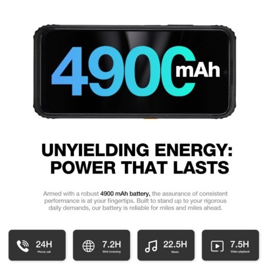 Smartphone robusto AGM H6 8GB 256GB 5G Dual SIM Nero