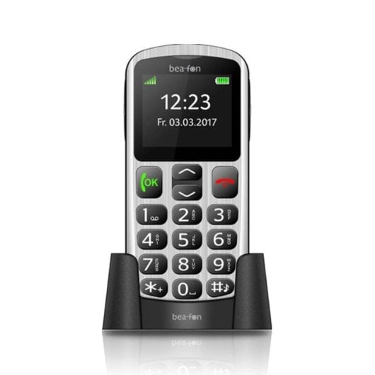 Téléphone portable double SIM Bluetooth Beafon SL250 2 pouces 700 mAh Argent-Noir