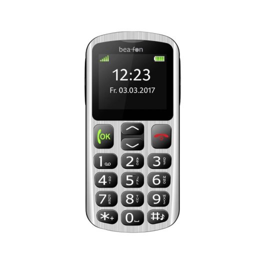 Téléphone portable double SIM Bluetooth Beafon SL250 2 pouces 700 mAh Argent-Noir