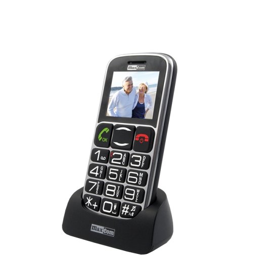 MaxCom MM461 BB 1,8″ Bluetooth FM-Radio 600 mAh Akku Schwarz/Silber