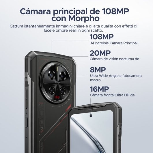 Smartphone Doogee V40 32GB RAM 512GB 5G Pantalla 120Hz Batería 8680mAh NFC WiFi 6E IP68