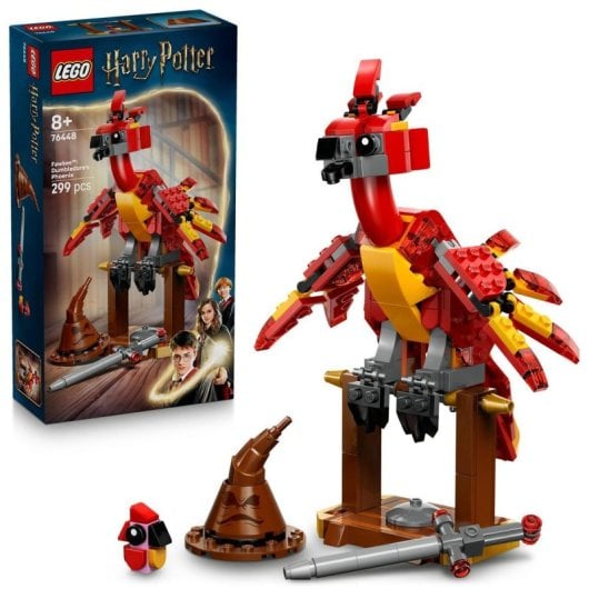 Conjunto de construção LEGO Harry Potter Fawkes Dumbledore's Phoenix com 299 peças articuladas