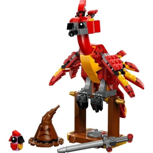 Conjunto de construção LEGO Harry Potter Fawkes Dumbledore's Phoenix com 299 peças articuladas