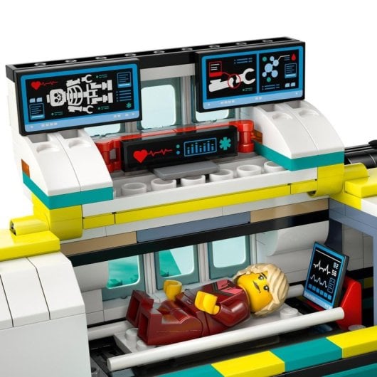 Lego City 60465 Ambulanza aerea 403 pezzi Motoslitta Laboratorio medico