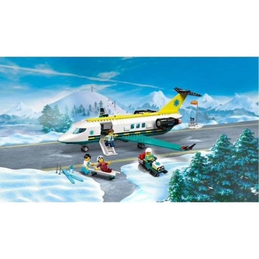 Lego City 60465 Ambulanza aerea 403 pezzi Motoslitta Laboratorio medico