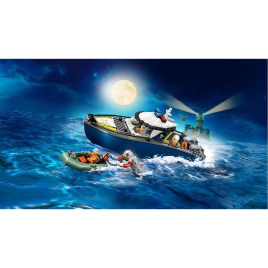 Lego City 60456 Polizeiboot-Verfolgungsjagd, Bauset, 264 Teile, schwimmend