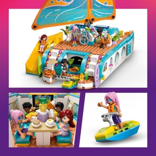 LEGO Friends 42664 Conjunto de construção Voyage Boat Adventure com 685 peças para maiores de 8 anos