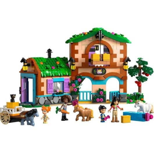Conjunto de construção Lego Friends 42654 Pony Ranch e Stable, 727 peças, carruagem funcional e elevador