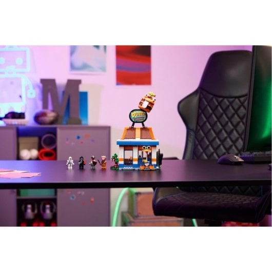 Conjunto de construção de restaurante de hambúrgueres Lego Fortnite com 546 peças e mais de 10 skins bónus modulares