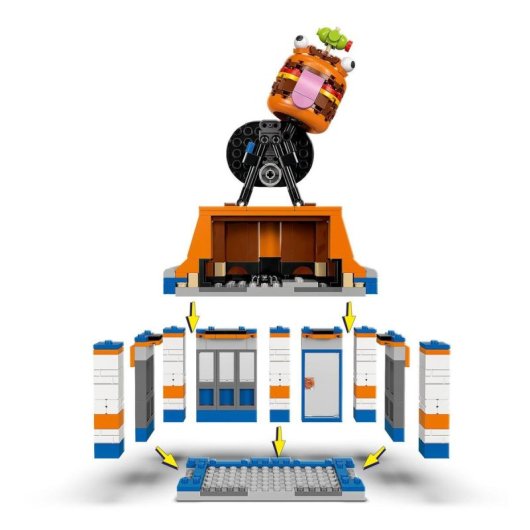 Conjunto de construção de restaurante de hambúrgueres Lego Fortnite com 546 peças e mais de 10 skins bónus modulares
