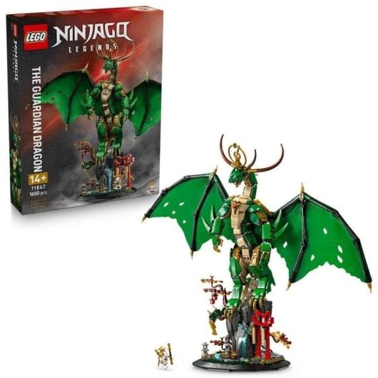 Set LEGO NINJAGO Dragón Guardián 71847 1650 piezas, articulado, Maestro Wu, exposición