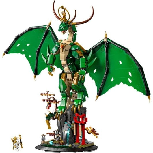 LEGO NINJAGO Ensemble Dragon Gardien 71847 1650 pièces, articulé, Maître Wu, à exposer
