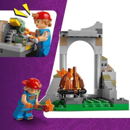 Conjunto de acampamento de bananas e velas de ignição LEGO Fortnite, 250 peças, figuras de lhama e lobo