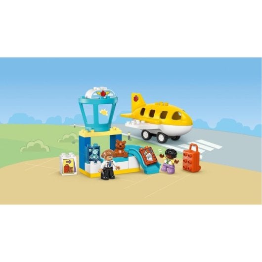 Lego DUPLO 10443 Erstes Mal am Flughafen Bauset, 23 Teile und Figuren