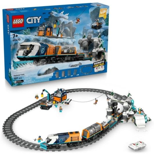 Conjunto de comboio Lego Arctic Express 60470 motorizado com 1517 peças e comando STEM