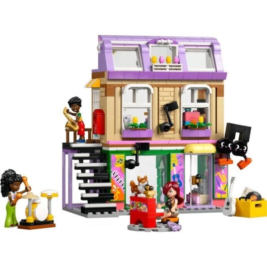 Conjunto de Loja de Música e Apartamento LEGO Friends 42653 483 Peças Acessórios Musicais