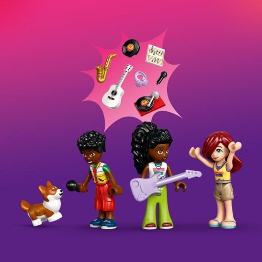 Conjunto de Loja de Música e Apartamento LEGO Friends 42653 483 Peças Acessórios Musicais