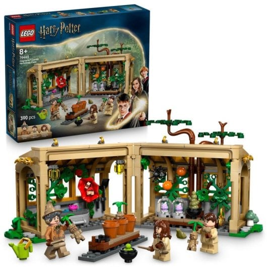 Conjunto LEGO Harry Potter 76445 Castelo de Hogwarts Sala de aula de Herbologia 390 peças 8+