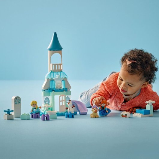 Juguete LEGO DUPLO Disney Frozen 10455 Fiesta en el Castillo de Anna y Elsa 54 piezas, luz y accesorios