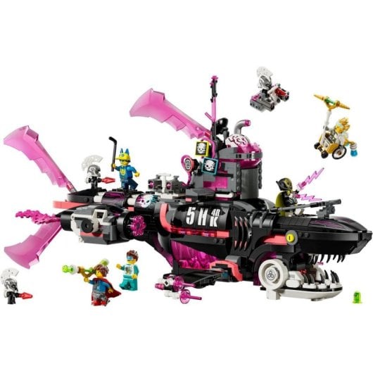 Set LEGO DREAMZzz Submarino-Tiburón de las Pesadillas 1413 piezas modelo 71500 construcción avanzada doble función