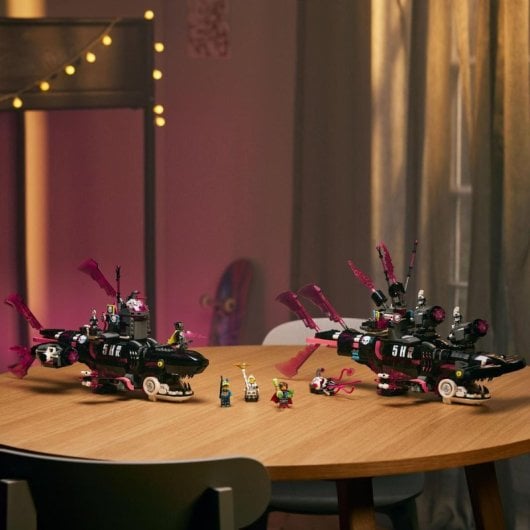 Set LEGO DREAMZzz Submarino-Tiburón de las Pesadillas 1413 piezas modelo 71500 construcción avanzada doble función
