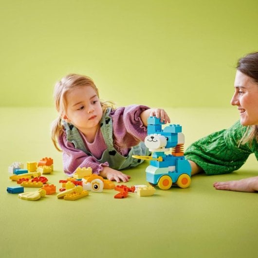 Juguete de construcción Lego DUPLO 10448 Animales sobre Ruedas 3en1 58 piezas móviles