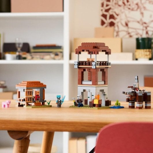 Set LEGO Minecraft 21278 El Puesto de Avanzada de los Saqueadores y el Devastador 665 piezas