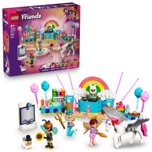 Lego Friends 42661 Ensemble de construction pour fête costumée avec licorne, fée et 261 pièces