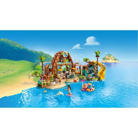 LEGO Friends 42673 Familien-Urlaubshotel-Set, 1140 Teile, 6 Spielfiguren und Zubehör